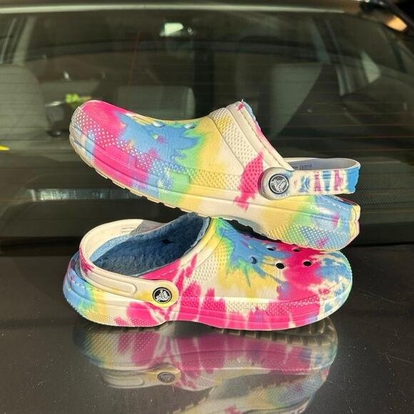 Crocs Classic Lined Tie Dye Clogs Unisex Clogs Size M4 W6 - Picture 8 of 14